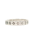 Vintage-Style Cross Motif Stone Open Ring