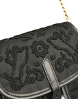 PRADA Embroidered Flower Nylon Shoulder Bag / Waist Bag