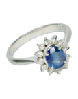 PT900 Sapphire 0.93ct Diamond 0.20ct Ring