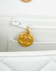 CHANEL 1994-1996 Matelassé Chain V-Flap Lambskin Shoulder Bag