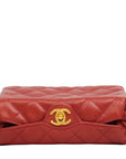 CHANEL 1991–1994 Matelassé Coco Mark Caviar Skin Shoulder Bag