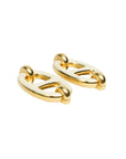 HERMES Mini Maillon Chain Link Earrings