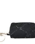 CHANEL Nylon Coin Case with Key Ring