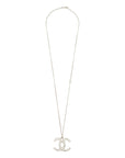 CHANEL Coco Mark Square Rhinestone Reversible Necklace