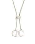 CHRISTIAN DIOR CD Logo Rhinestone Necklace