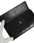 CHANEL 2009–2010 Matelassé Coco Mark Bi-Fold Long Wallet