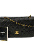 CHANEL 1994–1996 Matelassé Double Flap Lambskin Shoulder Bag