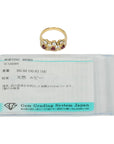 K18 Natural Ruby 0.60ct Diamond 0.83ct Ring