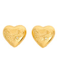 GIVENCHY Rhinestone Heart Earrings