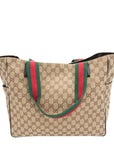 GUCCI GG Canvas Sherry Line 161836 Tote Bag/Handbag