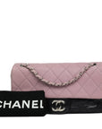 CHANEL 2008–2009 Matelassé Bicolor Chain Shoulder Bag