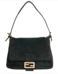 FENDI Corduroy Mamma Baguette Shoulder Bag
