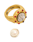 Vintage-Style 2-Way Coin Motif Ring