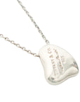 TIFFANY & CO. Curved Heart Necklace in Sterling Silver SV925
