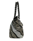 PRADA Nylon Patchwork Plastic Chain Tote Bag