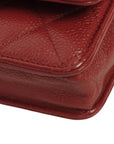 CHANEL 2014 Matelasse Caviar Skin Chain Wallet / Shoulder Bag