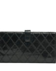 CHANEL 2009–2010 Matelassé Coco Mark Bi-Fold Long Wallet