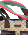 GUCCI GG Canvas Sherry Line 161836 Tote Bag/Handbag