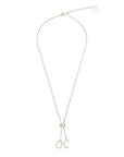 CHRISTIAN DIOR CD Logo Rhinestone Necklace