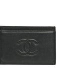 CHANEL Cocomark Caviar Skin Card Case