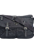 PRADA Nylon Double Pocket Shoulder Bag