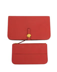 HERMES Dogon GM Taurillon Clemence Wallet