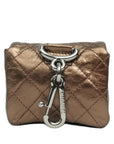 CHANEL 2008-2009 2.55 Matelassé Chain Double Flap Shoulder Bag with Pouch