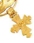 CHANEL Coco Mark Cross Motif Brooch