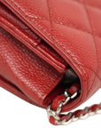 CHANEL 2014 Matelasse Caviar Skin Chain Wallet / Shoulder Bag
