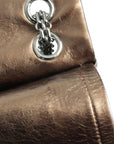 CHANEL 2008-2009 2.55 Matelassé Chain Double Flap Shoulder Bag with Pouch