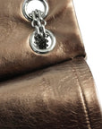 CHANEL 2008-2009 2.55 Matelassé Chain Double Flap Shoulder Bag with Pouch