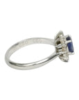 PT900 Sapphire 0.93ct Diamond 0.20ct Ring