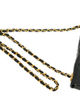 CHANEL 1986–1988 Matelassé Rhinestone Coco Mark Chain Shoulder Bag