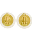CHANEL Coco Mark Button Earrings