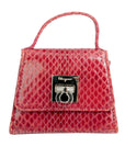 SALVATORE FERRAGAMO Ultra Rare Lizard Leather Parent-Child Bag Handbag