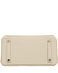 HERMÈS Birkin 25 Handbag in Gris Glacier White