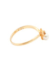 TASAKI Ribbon Pearl with Diamond Side Stones Ring