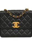 CHANEL 1994–1996 Coco Mark Matelassé Caviar Skin Shoulder Bag