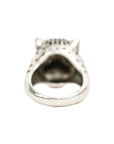Vintage-Style Leopard Motif Rhinestone Ring