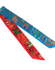 HERMES One Thousand and One H Twilly Scarf