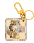 LOUIS VUITTON Damier Azur Porte-Clés Illustre Groom Key Holder M66943