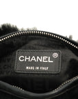 CHANEL 2002–2003 Fur Coco Mark Chain Shoulder Bag