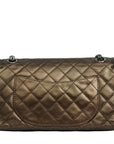 CHANEL 2008-2009 2.55 Matelassé Chain Double Flap Shoulder Bag with Pouch