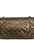 CHANEL 2008-2009 2.55 Matelassé Chain Double Flap Shoulder Bag with Pouch
