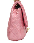 CHANEL 2010–2011 Crystal Logo Matelassé Chain Lambskin Shoulder Bag