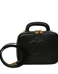 CHANEL 1996–1997 Caviar Leather Vanity Handbag / Shoulder Bag 2-Way