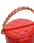 CHANEL Matelassé Lambskin Vanity Bag Handbag/Shoulder Bag