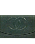 CHANEL 1996–1997 Coco Mark Caviar Leather Bi-Fold Long Wallet