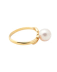 TASAKI K18 Pearl 7.70mm (Side Stones: Diamond 0.01) 2.8g Ring