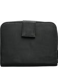 PRADA Nylon Round Zip Compact Wallet